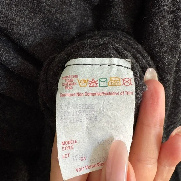 Joseph Ribkoff Charcoal Draped Dress - Picture 6 of 11